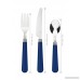 Bon Halter 12-Piece Stainless Steel Flatware Silverware Cutlery Set - Blue Include Knife/Fork/Spoon Dishwasher Safe Service for 4 - B07C97YMWH